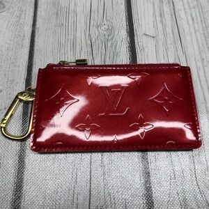 PRE LOVED Louis Vuitton Red Vernis Key/Coin Pouch